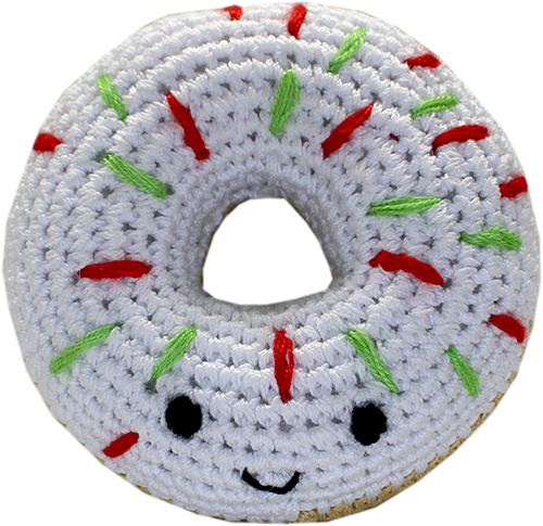 Knit Knacks Christmas Donut Organic Cotton Small Dog Toy